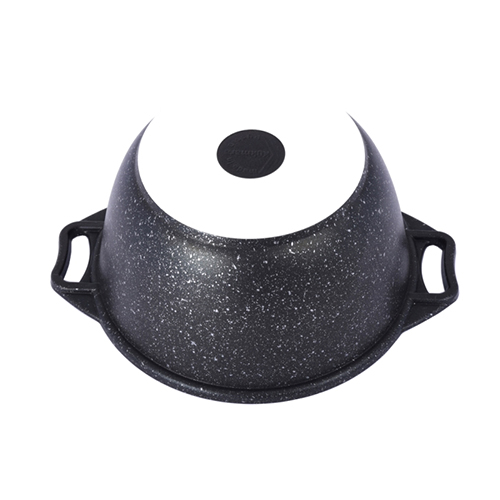 Кастрюля 4,0 л, со стеклянной крышкой, АП кмт42а KUKMARA, темный мрамор, 1/3