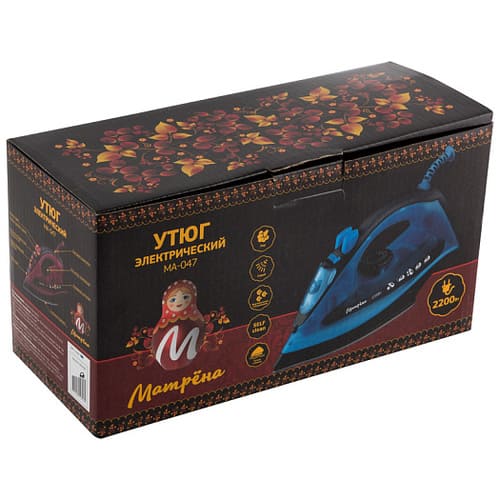 Утюг Матрёна MA-047, 2200Вт, синий