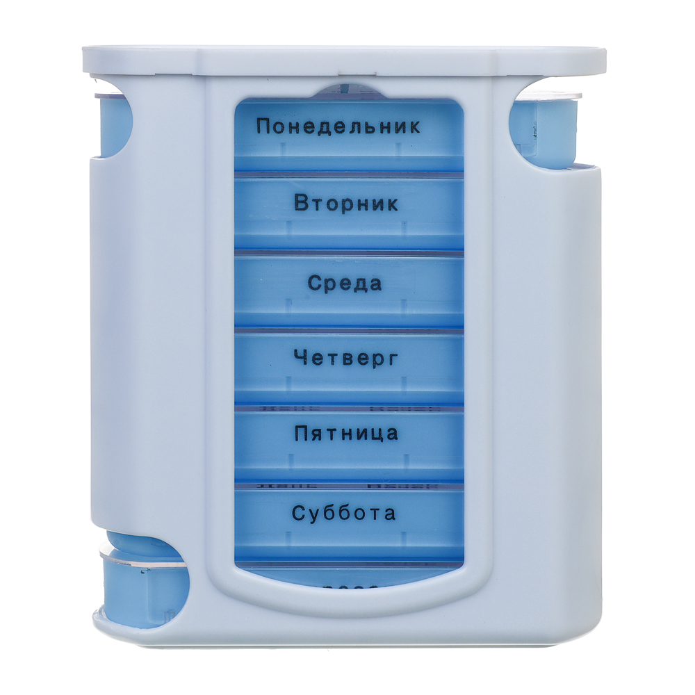 Бокс для хранения таблеток VETTA, 7 блоков по 4 отделения, пластик, 11,5х4,3x12,8см