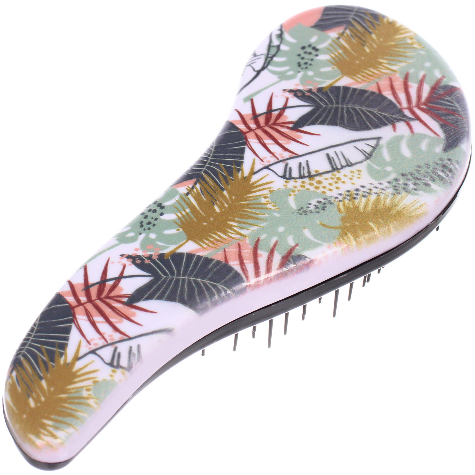 Расческа массажная компактная "ЭФФЛОДИ", микс 4 дизайна, 18*7,5см (PVC коробка)