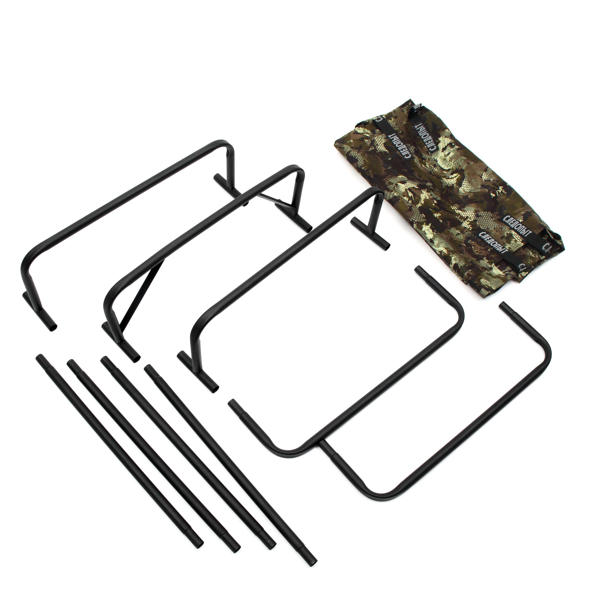 Раскладушка туристич. с карманом СЛЕДОПЫТ "ТИШЬ 2" в чехле, 1900х700х230 мм, макс. нагрузка 150 кг