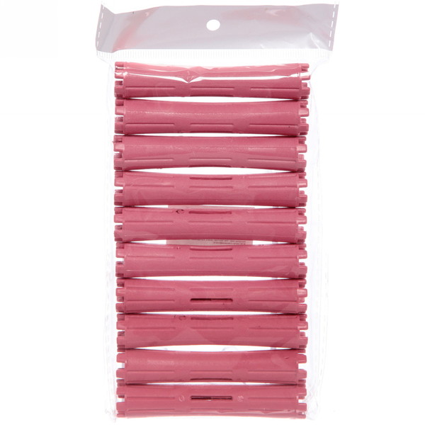 Бигуди пластмассовые-коклюшки 10шт "Styling", микс 6 цветов, d=1,6см (прозрачный пакет с подвесом), без резикни