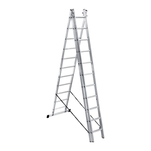 Лестница алюм. трехсекц. 3х11 ступ. выс. 3,12/5,59/8,06, вес 15,77кг, стен. проф. 1,13мм, 67х20мм UFUK Турция (1/1)