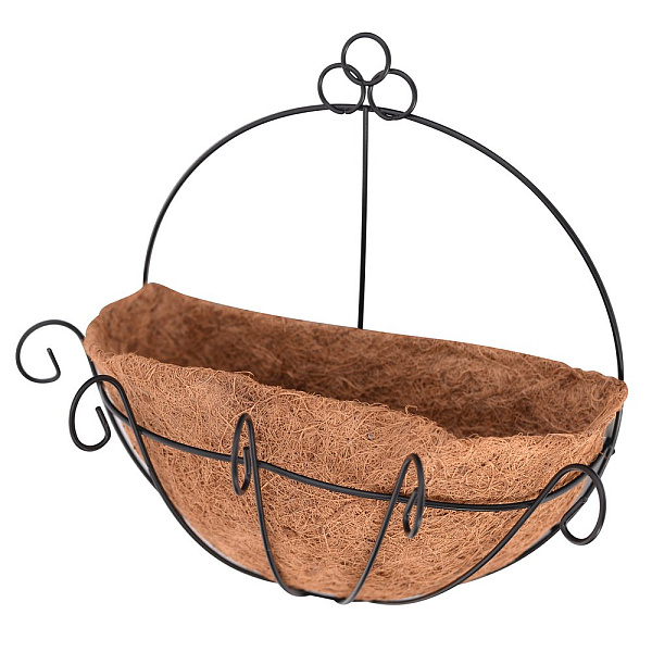 Кашпо навесное "Кокос". Размер 25х28см, глубина 13см. 