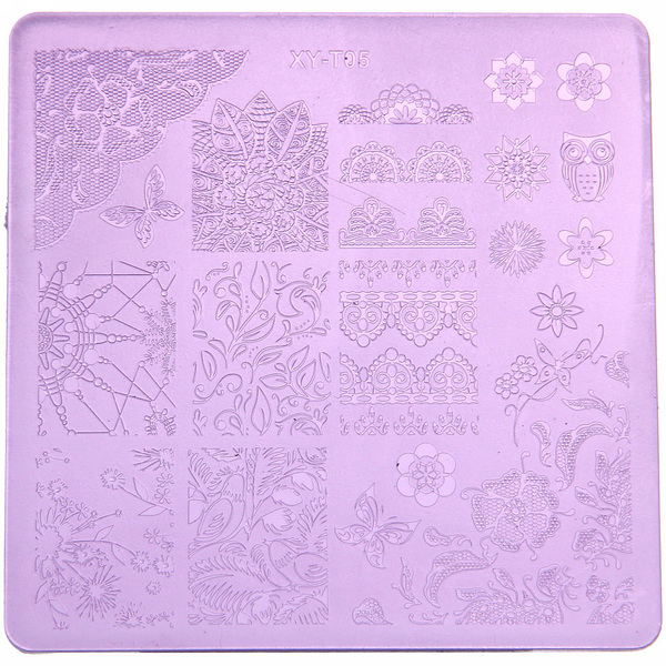 Набор для дизайна ногтей - стемпинг "VivA Manicur", пластина квадрат, микс 4 цвета, 18*11см