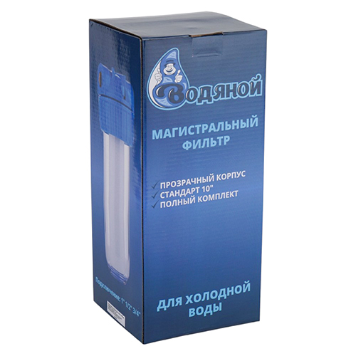 Фильтр магистральный ВМ-1-3,4, 10 SL ВОДЯНОЙ с картриджем 1/12