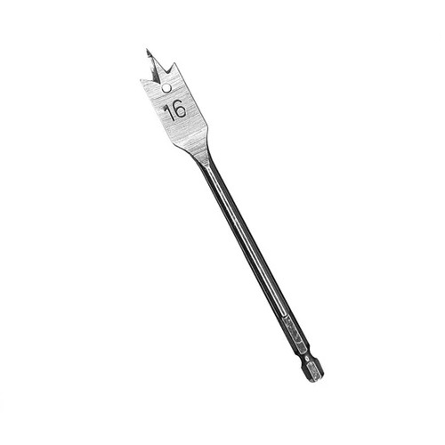 Сверла по дереву перовые, шестигранный хвост 16х152 vertextools 1133-16