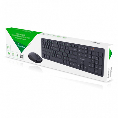 Комплект клавиатура+мышь мультимедийный Smartbuy ONE 240262AG черный (SBC-240262AG-K) /20