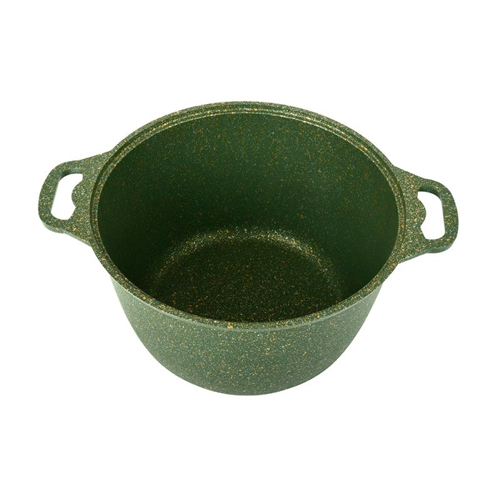 Кастрюля Kukmara 6 л со стеклянной крышкой, антипригарное покрытие "Trendy style", malachite