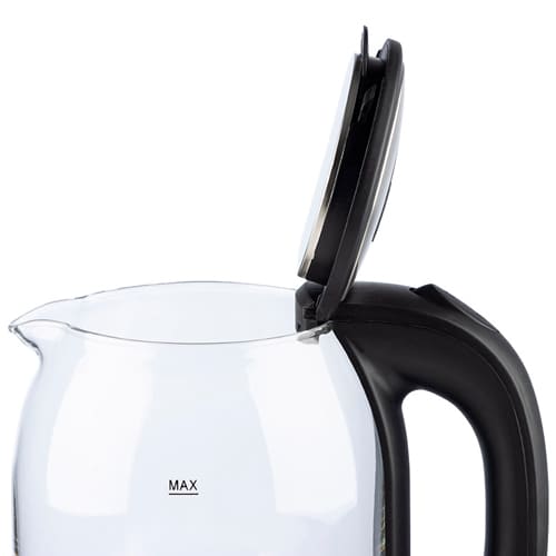 Чайник элек. 1,8л., Homestar HS-1042 стекло, черный пластик (1/12)
