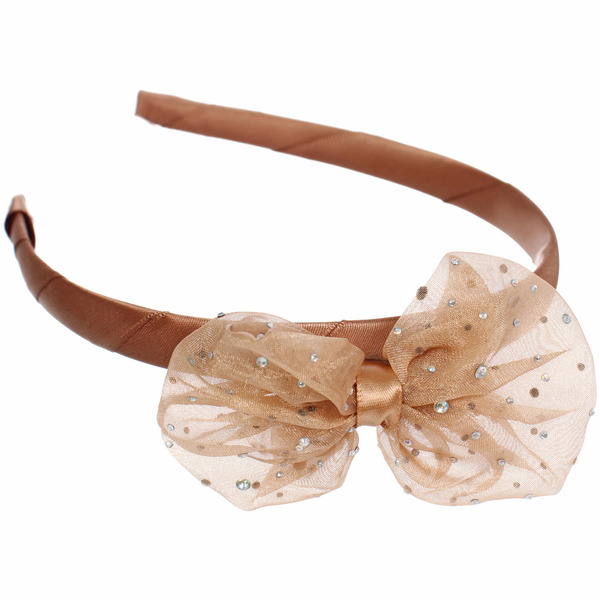 Ободок для волос детский на блистере "РОЗОВОЕ ОБЛАКО", блёстки, микс 6 цветов, 1см