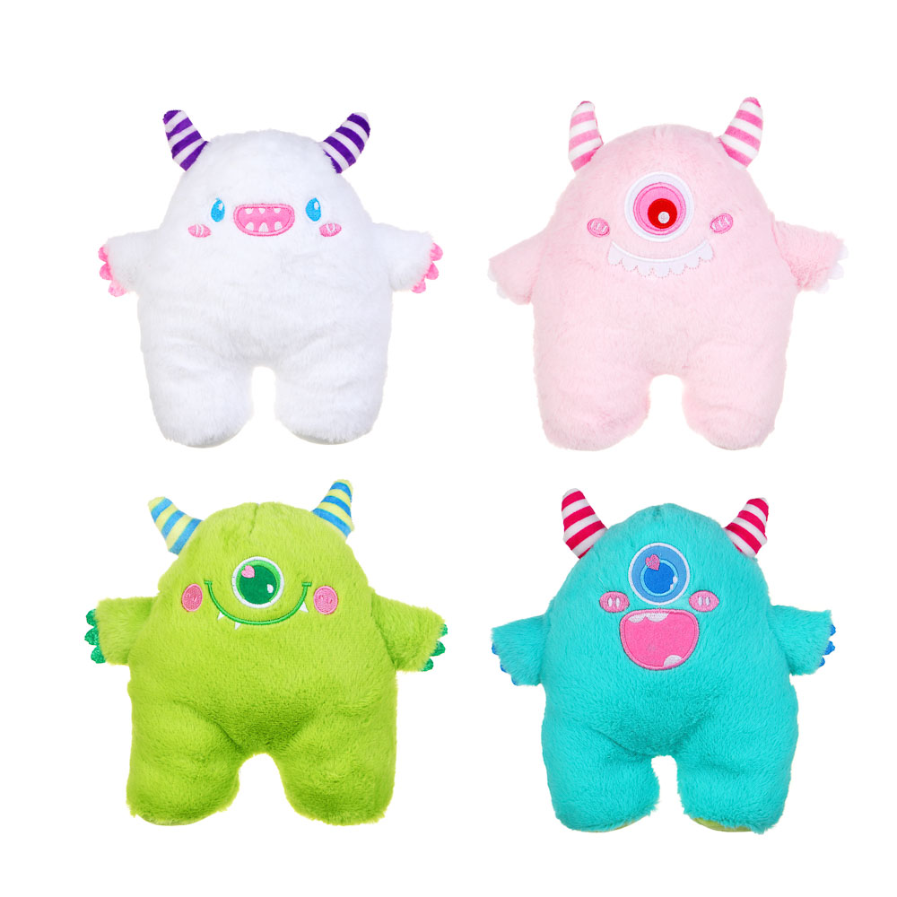 Игрушка мягкая в виде животных "Монстрик" МЕШОК ПОДАРКОВ, полиэстер, 19см, 4 дизайна