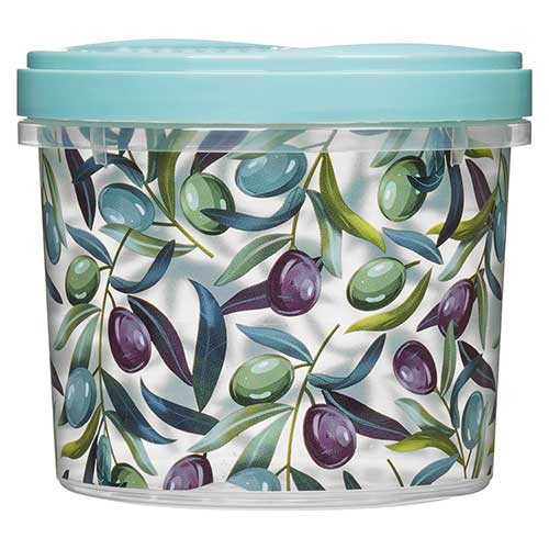 Банка с завинчивающейся крышкой 0.7 л Homver Asti 221158818/05, с декором, зеленая