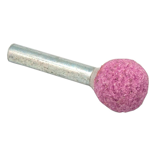 Шарошка абразивная оксид алюминия, шарообразная 16 мм, хвост 6 мм, блистер, Практика