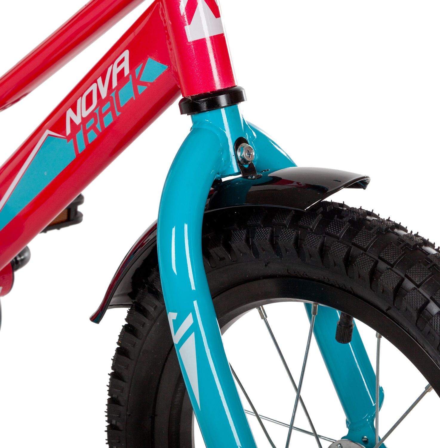 Велосипед NOVATRACK 14" VALIANT фуксия, полная защита цепи,тормоз нож, короткие крылья