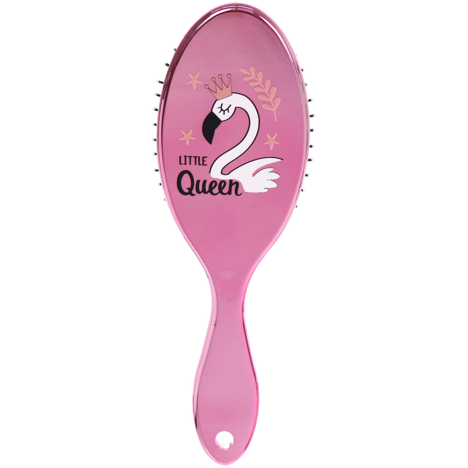 Расческа массажная зеркальная "Animals", милые зверятки, микс 4 цвета, 7*22 см (блистер Ultramarine)