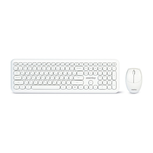 Комплект клавиатура+мышь мультимедийный Smartbuy 666395 белый (SBC-666395AG-W) /10