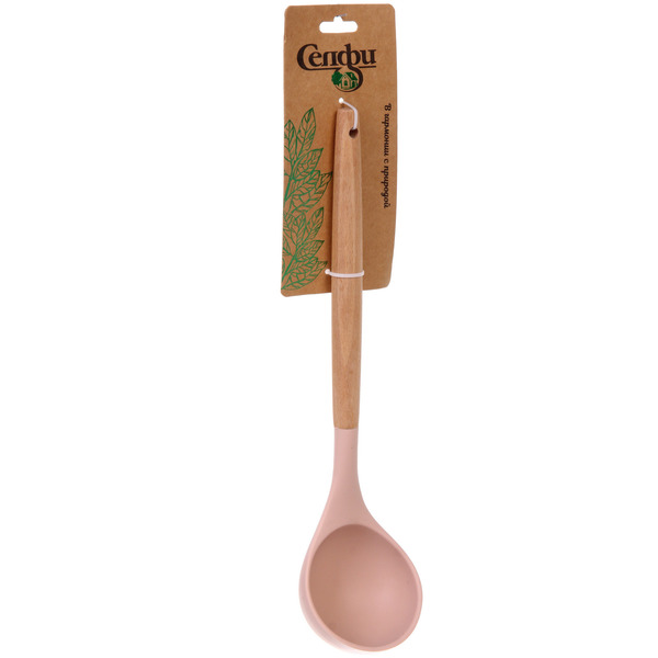 Половник кухонный силиконовый "CooKstyle"  розовый 27*3,5см