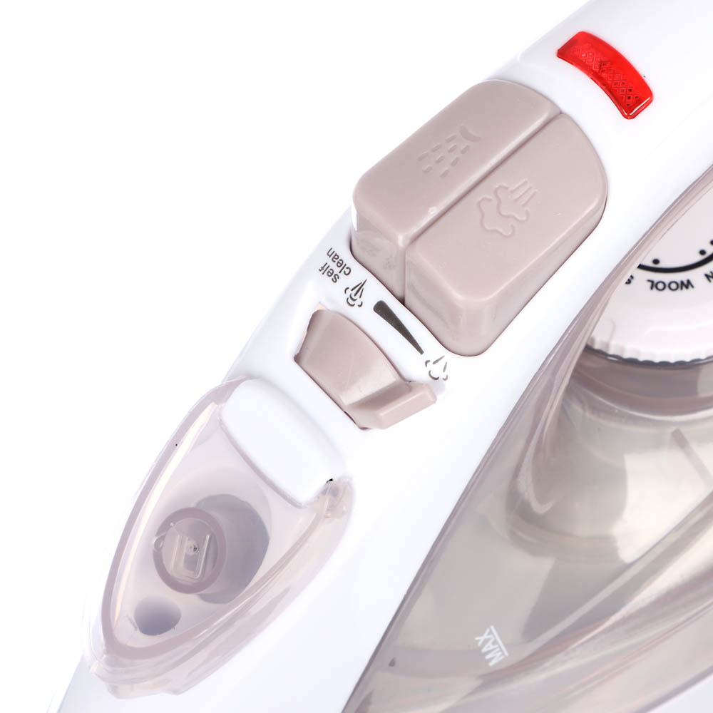 Утюг с отпаривателем LEBEN, 1600 Вт, подошва - тефлон, бежевый