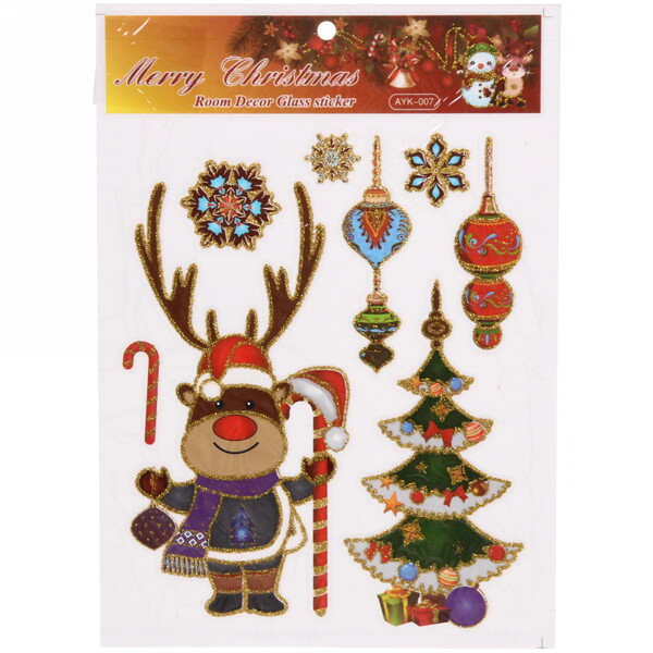 Набор наклеек "Весёлый Снеговичок" , лист 21,5х30,5 см,микс