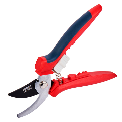 Секатор плоскостной с отверстиями для снятия шипов роз ELITECH Garden PB 02, 190 мм