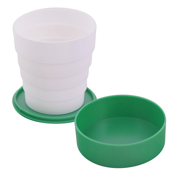 Стакан складной с крышкой.  Объем 160мл (Россия) 