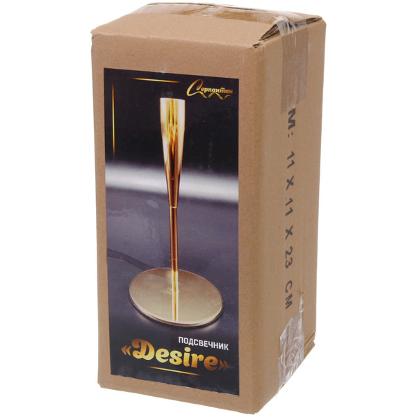 Подсвечник "DESIRE" 2,5*10*22 см, Золото