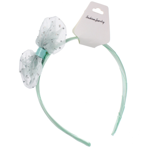 Ободок для волос детский на блистере "РОЗОВОЕ ОБЛАКО", блёстки, микс 6 цветов, 1см