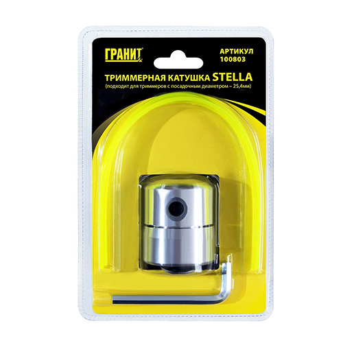 Головка тримм. STELLA ТМ гранит, Универсальная, алюминий, посадка-25. 4мм, 1/10