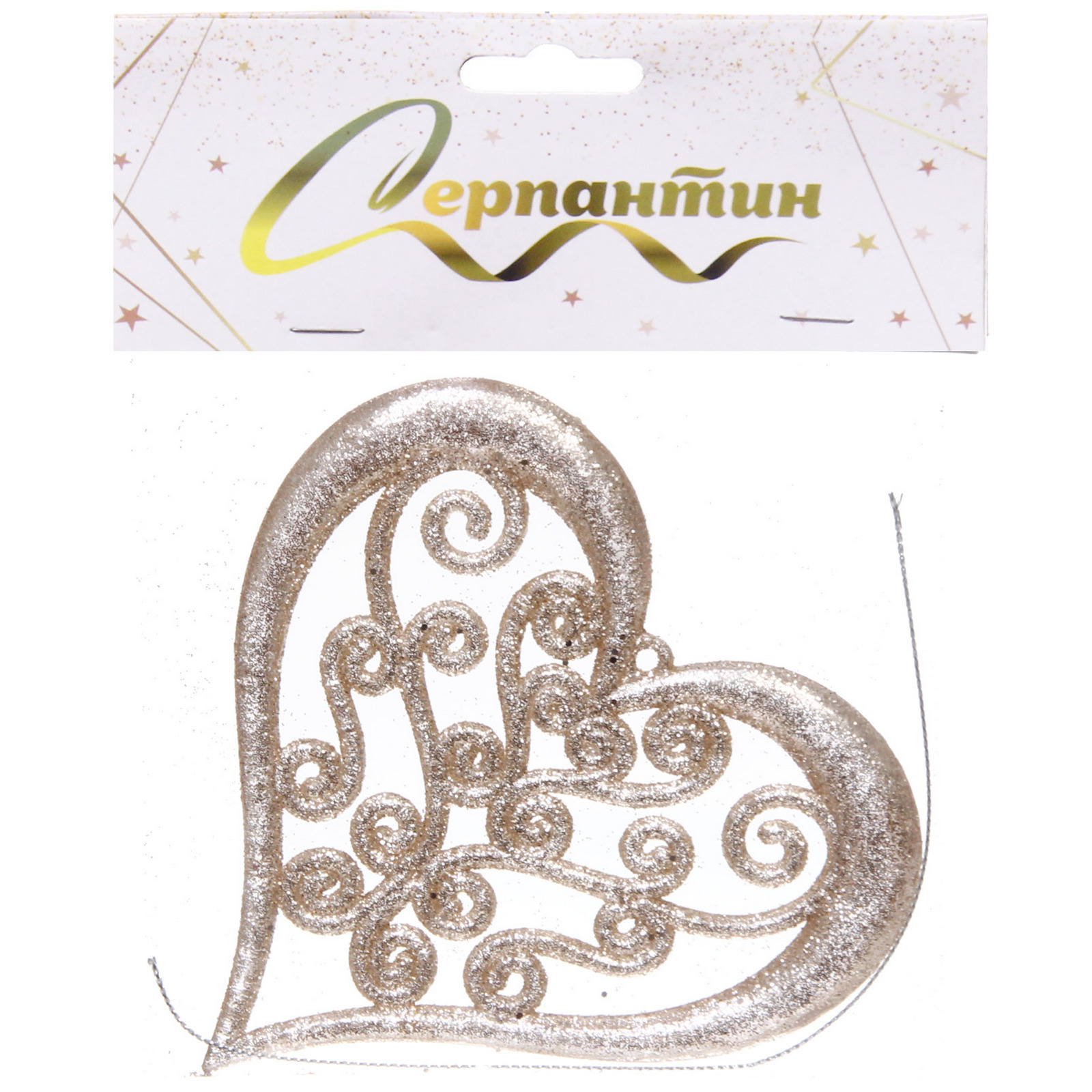 Подвеска "Блеск сердца" 12 см, Золото