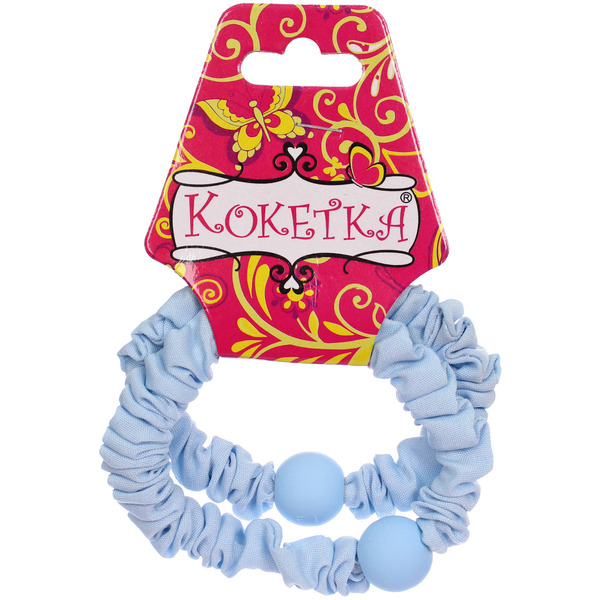 Резинки для волос 2шт "Мята", бусинки, микс 5 цветов, d-5см (Кокетка)