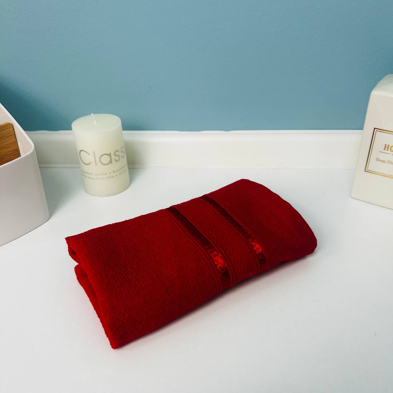 Полотенце махровое 30*50см "Comfort" цвет вишневый 04-088, плотность 300гр/м2 TJ