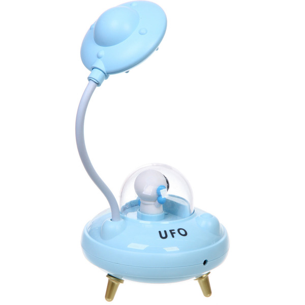 Настольная лампа "Sweet - Полёт в космос" LED 10,8*10,8*21,5 см, USB 3.7v 3w, Голубой