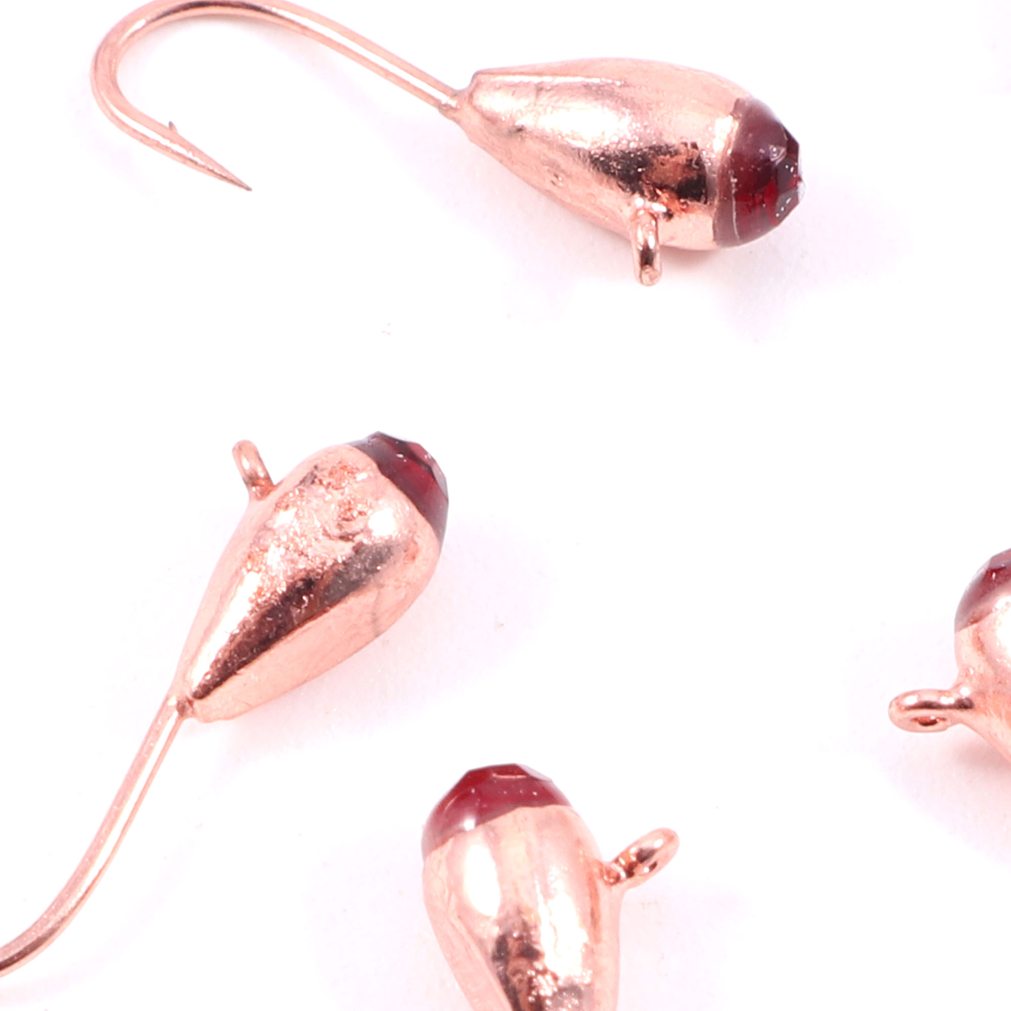 Мормышка вольф"ЯМАН"Капля с ушк. + кр. камень, р.3, вес 0,5 г, цв.медь(уп.5 шт.)