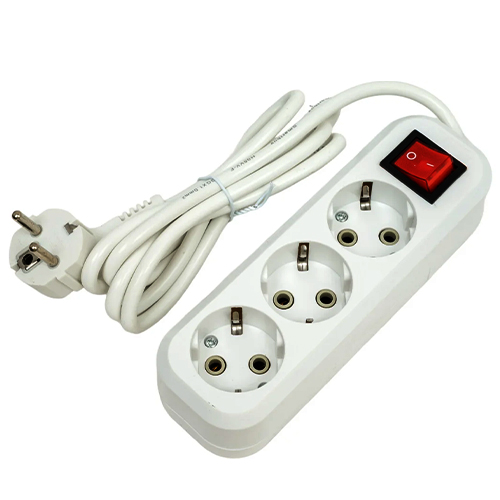 Удлинитель 3-местн 1,5 м с заземлением Smartbuy 16А/3,5кВт ПВС 3х1 мм², 1/40