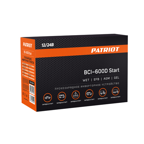Пускозарядное инверторное устройство PATRIOT BCI-600D-Start Пускозарядное инверторное устройство PATRIOT BCI-600D-Start