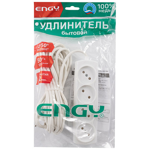 Удлинитель ENGY "Премиум" 7 м/4 розетки (ПВС 2х0,75)