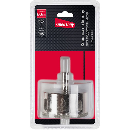Коронка по плитке для подрозетников 60 мм, алмазная, Smarbuy tools
