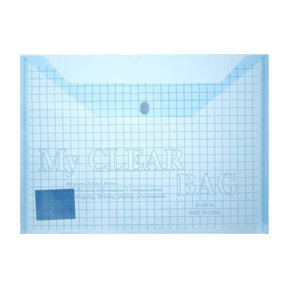 Папка на кнопке, А4, 325x230 мм, толщина: 0,12 мм, инд.марк, 4 цвета