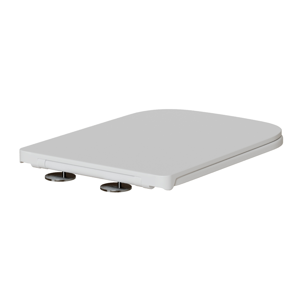 Сиденье для унитаза  WAVE SQUARE дюропласт, микролифт БЕЛЫЙ глянец