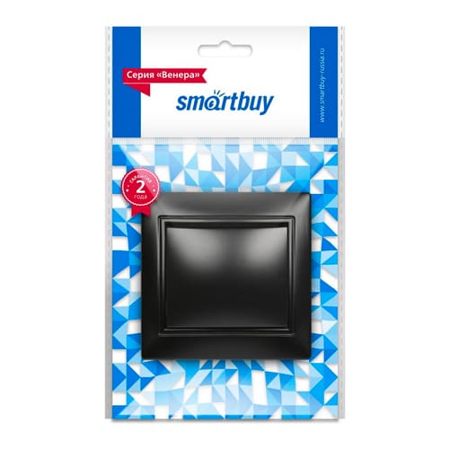 Выключатель 1-клавишный 10А черный, "Венера" (SBE-01b-10-SW1-0-c)