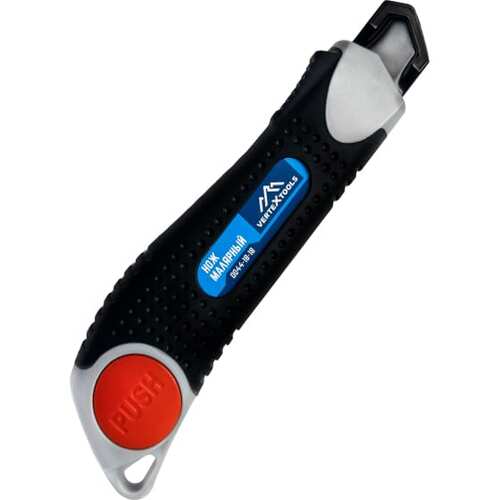 Нож малярный с двухкомпонентной ручкой PROFI 18 мм vertextools 0044-18-18