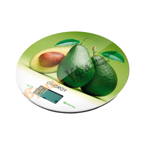 Весы кухонные электронные ENERGY EN-403 (авокадо) круглые