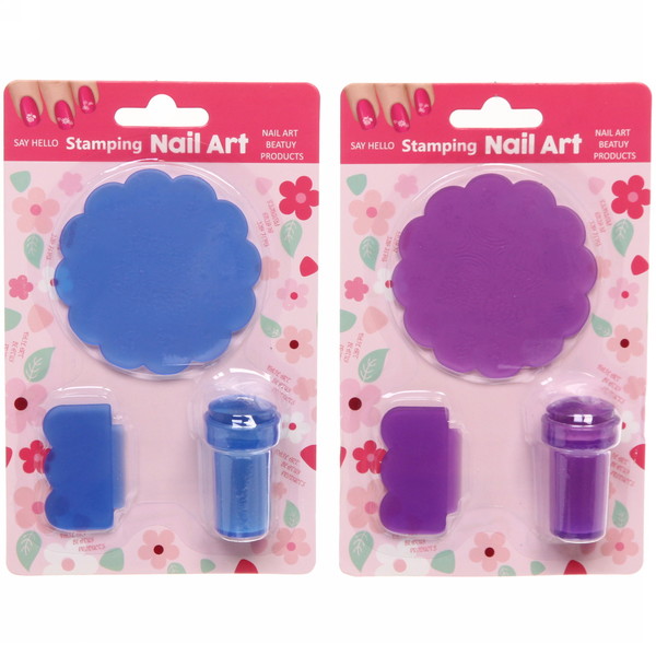 Набор для дизайна ногтей - стемпинг "VivA Manicur", пластина ажурная, микс 4 цвета, 17*11см