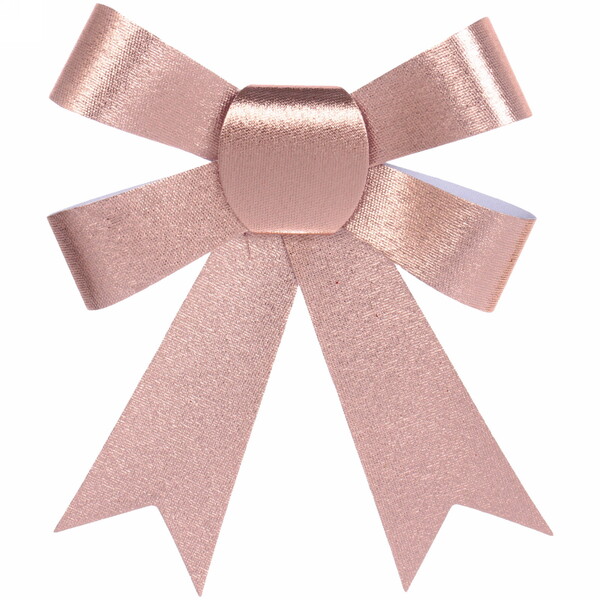 Бант на ёлку "Сказочные блики" (набор 3 шт), Розовое золото