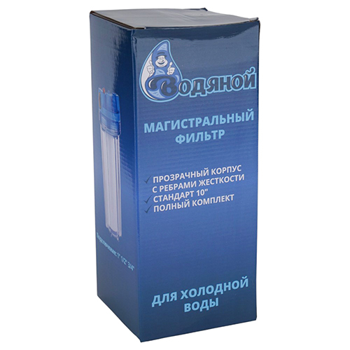 Фильтр магистральный ВМР-1-3/4, 10 SL с ребрами жесткости ВОДЯНОЙ 1/12