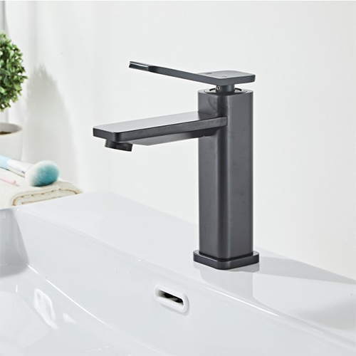 Смеситель для раковины DIKALAN AL1076B монолитный, черный матовый (1/12)