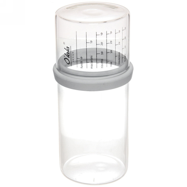 Банка для продуктов стеклянная 850мл "O'lala" с мерный стаканом