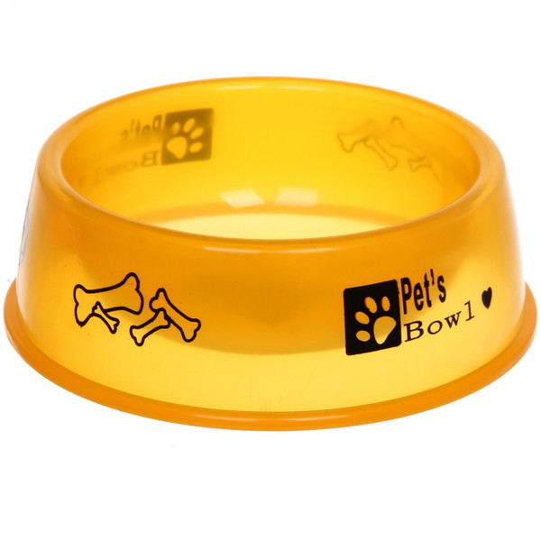 Миска пластиковая "Мр. Декстер", цвет жёлтый, 15*5см /300мл