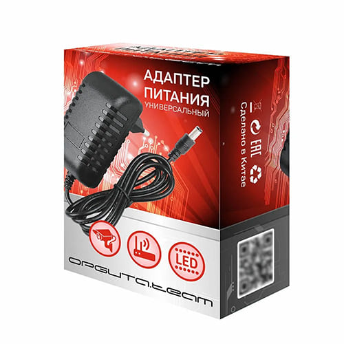 Адаптер питания Орбита OT-APB48, 9 B, 2000 mA, 5.5 мм, 1 м